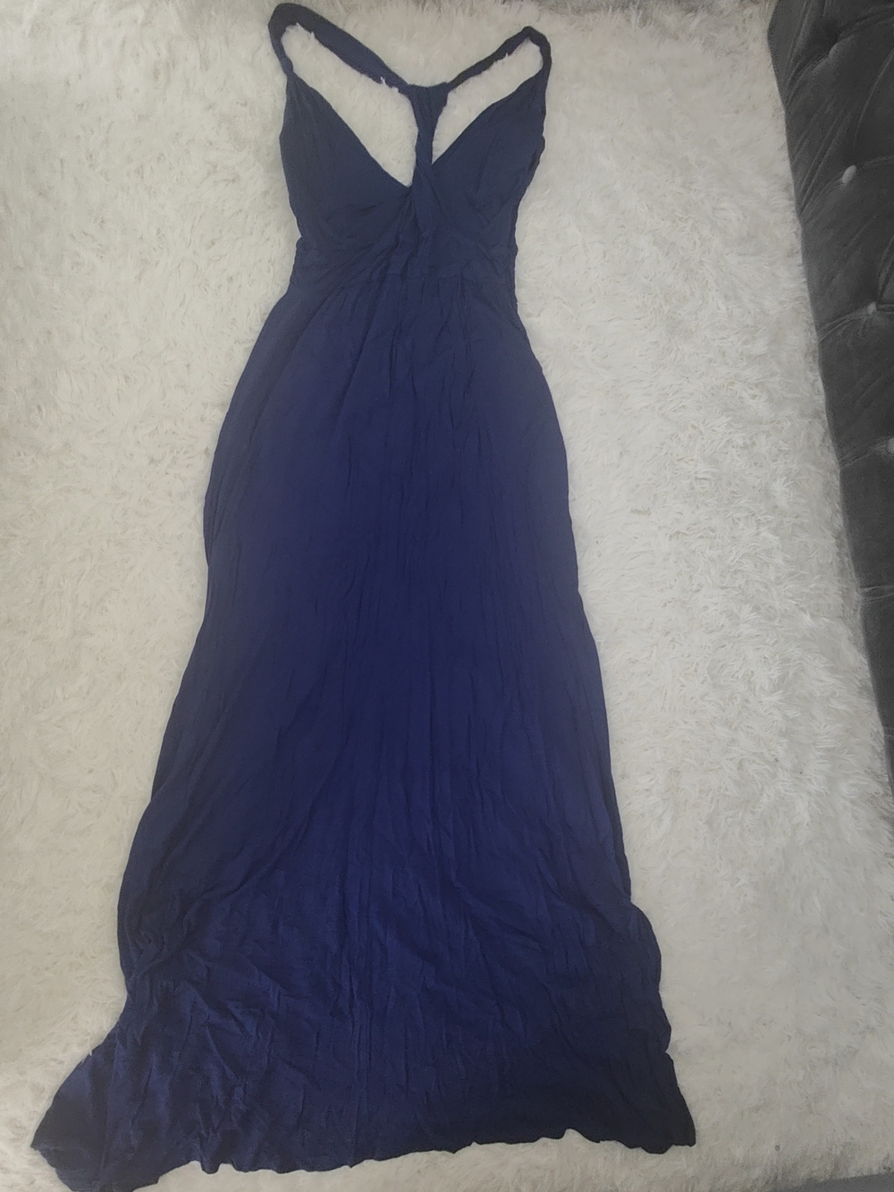 Navy Blue Racerback Maxi Dress - Brand Unspecified